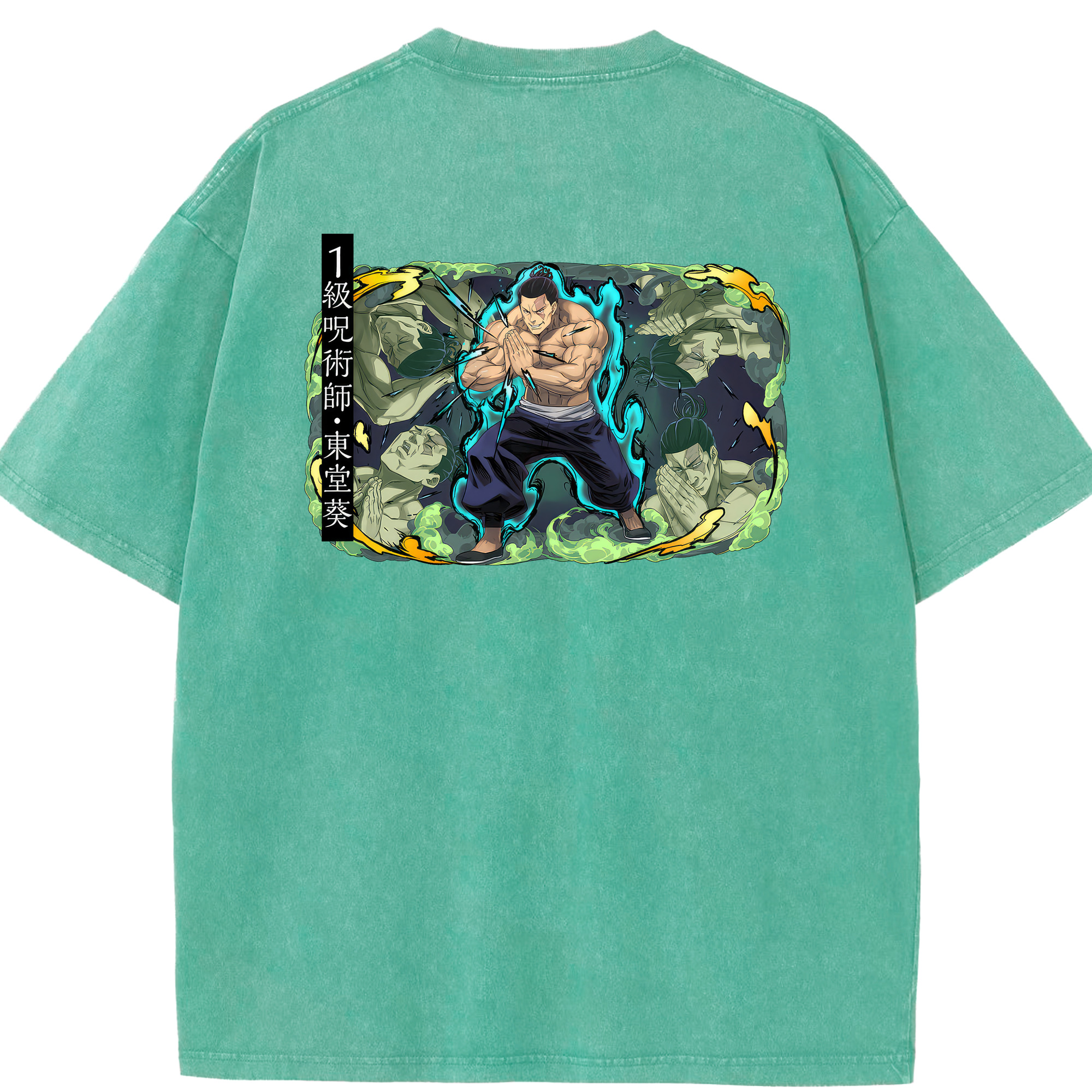 （画像用） 呪術廻戦 Jujutsu Kaisen 綿100% ヴィンテージ風 半袖Tシャツ（背面プリント）